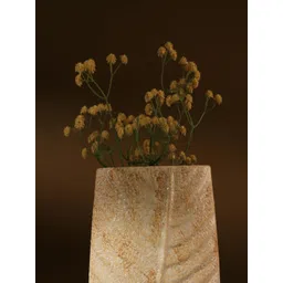 The Decor Mart White & Beige Swatched Leaf Imprint Vase-picture-23