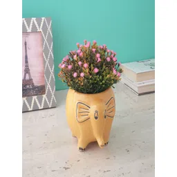 The Decor Mart Yellow Textured Ceramic Jumbo Planter-picture-32