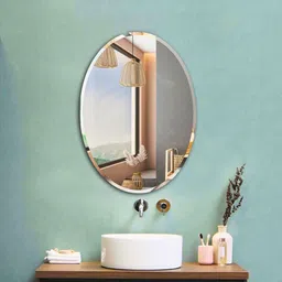 the deqor Wall Mirror For Bathroom, Basin Mirror, Mirror For Room, Glass-15”X21”-BM1521A3 Bathroom Mirror-picture-15