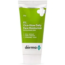 The Derma Co 5% Cica-Glow Daily Face Moisturizer with Alpha Arbutin & Tranexamic Acid | Makes Skin Glow | Evens Skin Tone | For All Skin Types | 50 g, Lotion-picture-28