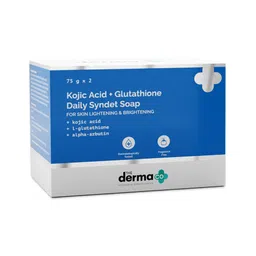 the derma co The Derma Co. Kojic Acid + Glutathione Daily Syndet Soap with Kojic Acid, L-Glutathione & Alpha-Arbutin for Skin Lightening & Brightening pack of 2 - 75 g each-picture-18