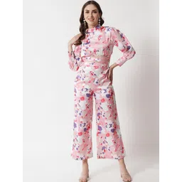 The Dry State Pink & Purple Printed Basic Jumpsuit-picture-31