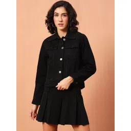 The Dry State Women Typography Denim Jacket-picture-38