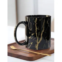 The Earth Store Black & Brown Printed Microwave Safe Glossy Finish Ceramic Mug 370 ml-picture-5