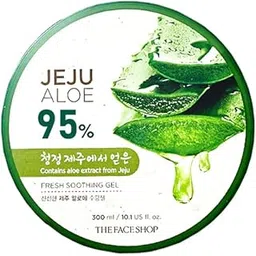 The Face Shop Non-Sticky Transparent 3 in 1 Aloe Fresh Soothing gel for Skin, Body and Hair |Reduces Dark Spots and Acne,300ml-picture-12
