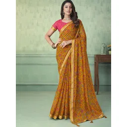 THE FASHION ATTIRE Floral Printed Patola Saree-picture-41
