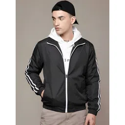 THE FASHION HUB Men Colourblocked Windcheater Running Bomber Jacket-picture-34