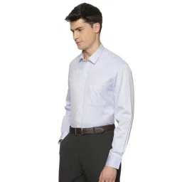 The Formal Club Blue Comfort Fit Texture Shirt-picture-12