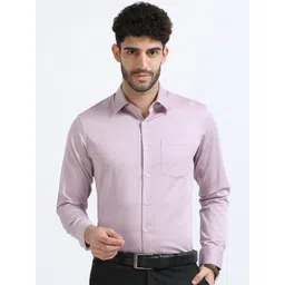 THE FORMAL CLUB Spread Collar Opaque Giza Cotton Formal Shirt-picture-17