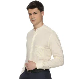 The Formal Club Yellow Comfort Fit Striped Shirt-picture-11