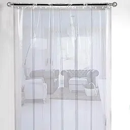 The Furnishing Tree 0.20mm PVC AC Transparent Curtain - (4.5 X 11 Ft) Or (54 X 132 Inches) Set of Two-picture-20