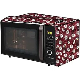 The Furnishing Tree microwave oven cover Suitable for Haier 20 Liters Solo HIL2001MFPH, Dustproof, Stain-Resistant, Cover Size WxDxH in CM- (47x36x27), Floral Pattern Red White-picture-12