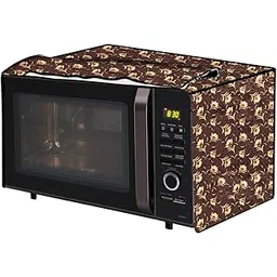 The Furnishing Tree microwave oven cover Suitable for IBELL 30 Liters OTG 30GDLX, Dustproof, Stain-Resistant, Cover Size WxDxH in CM- (51.5x42x30), Floral Pattern Coffee Brown-picture-11