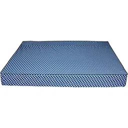 The Furnishing Tree Polyester Mattress Protector Waterproof Size WxL 36x78 inches Single Bed one Unit Check Blue-picture-11