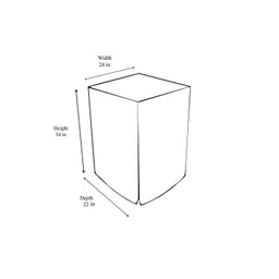 The Furnishing Tree Beige Plastic Washing Machine Cover image 3