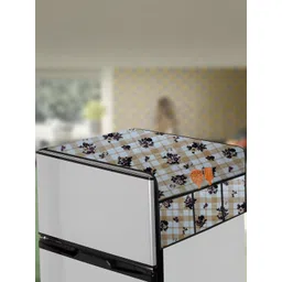 The Furnishing Tree Beige Printed Refrigerator Cover-picture-30