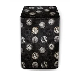 The Furnishing Tree Black & Grey Printed Washing Machine Cover-picture-17