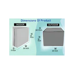 The Furnishing Tree Black Plastic Air Conditioner Cover image 2