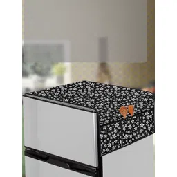 The Furnishing Tree Black Printed Fridge Top Cover Appliance Cover-picture-31