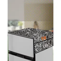 The Furnishing Tree Black Printed Refrigerator Cover-picture-26