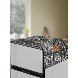 The Furnishing Tree Black Printed Refrigerator Cover-picture-29