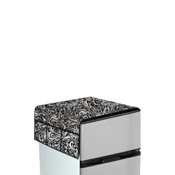 The Furnishing Tree Black Printed Refrigerator Cover image 3