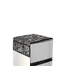 The Furnishing Tree Black Printed Refrigerator Cover image 2