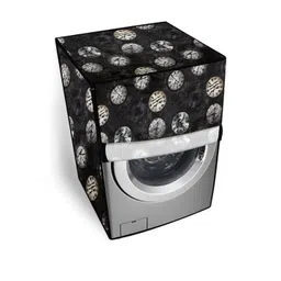 The Furnishing Tree Black Printed Washing Machine Cover-picture-31
