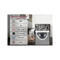 The Furnishing Tree Black Printed Washing Machine Cover image 3