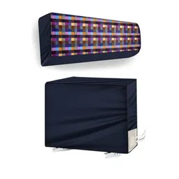 The Furnishing Tree Blue Plastic Air Conditioner Cover image 1