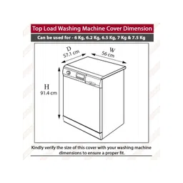 The Furnishing Tree Blue Plastic Washing Machine Cover image 3