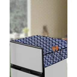 The Furnishing Tree Blue Printed Refrigerator Cover-picture-40