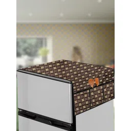 The Furnishing Tree Brown Plastic Refrigerator Cover-picture-39