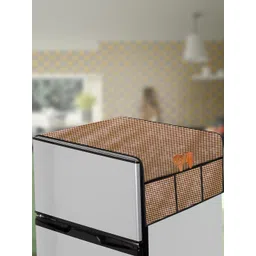 The Furnishing Tree Brown Plastic Refrigerator Cover image 1