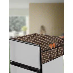 The Furnishing Tree Brown Plastic Refrigerator Cover image 1