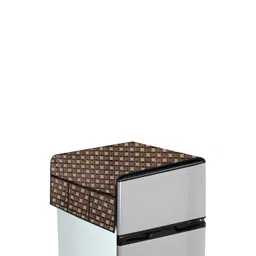 The Furnishing Tree Brown Plastic Refrigerator Cover image 4