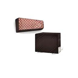 The Furnishing Tree Coffee Brown Printed Air Conditioner Cover-picture-21