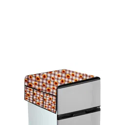 The Furnishing Tree Coffee Brown Printed Refrigerator Cover image 2