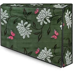 The Furnishing Tree Dustproof PVC LED TV Cover Suitable for All Models of 24 Inch TV Petals Pattern Green-picture-26