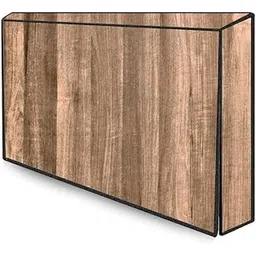The Furnishing Tree Dustproof PVC LED TV Cover Suitable for All Models of 55 Inch TV Wooden Pattern Brown-picture-11