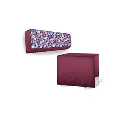 The Furnishing Tree Maroon Plastic Air Conditioner Cover-picture-15
