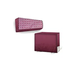 The Furnishing Tree Maroon Plastic Air Conditioner Cover-picture-25
