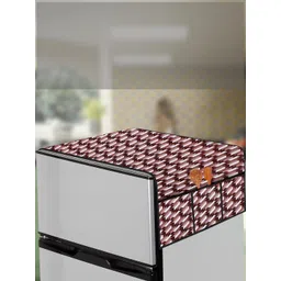 The Furnishing Tree Maroon Plastic Refrigerator Cover-picture-23