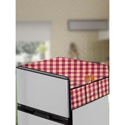 The Furnishing Tree Maroon Plastic Refrigerator Cover-picture-19