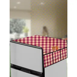 The Furnishing Tree Maroon Plastic Refrigerator Cover-picture-40