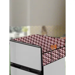 The Furnishing Tree Maroon Plastic Refrigerator Cover-picture-27