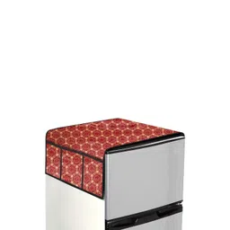 The Furnishing Tree Maroon Plastic Refrigerator Cover image 5