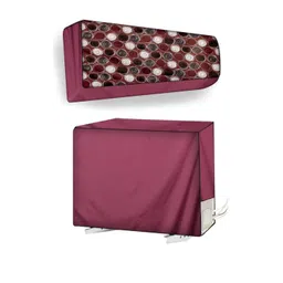 The Furnishing Tree Maroon Printed Air Conditioner Cover-picture-37