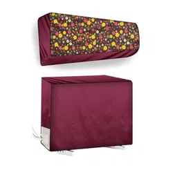 The Furnishing Tree Maroon Printed Air Conditioner Cover-picture-34