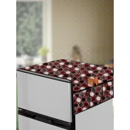 The Furnishing Tree Maroon Printed Refrigerator Cover-picture-30